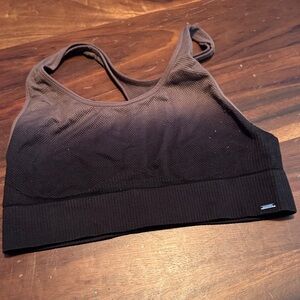 PINK Victoria's Secret Black and Gray Sports Bra